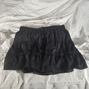 Alice + Olivia Charcoal Textured Skirt